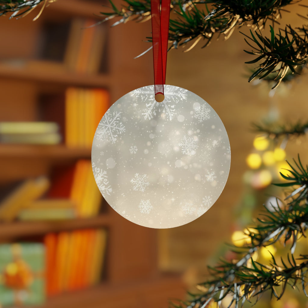 Snowflake Bell Metal Ornament — Elegant Winter Holiday Decoration