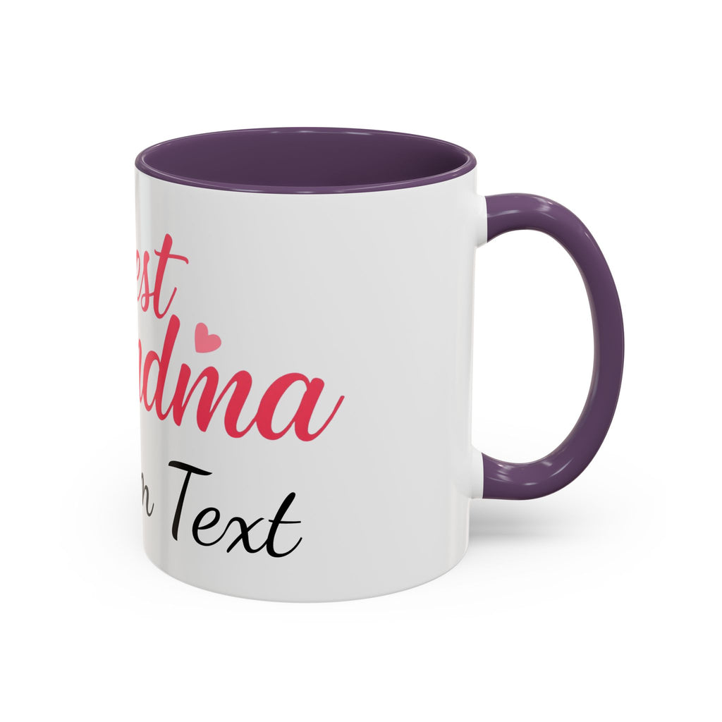 Best Grandma Custom Text Accent Coffee Mug — Personalized Gift for Grandmothers