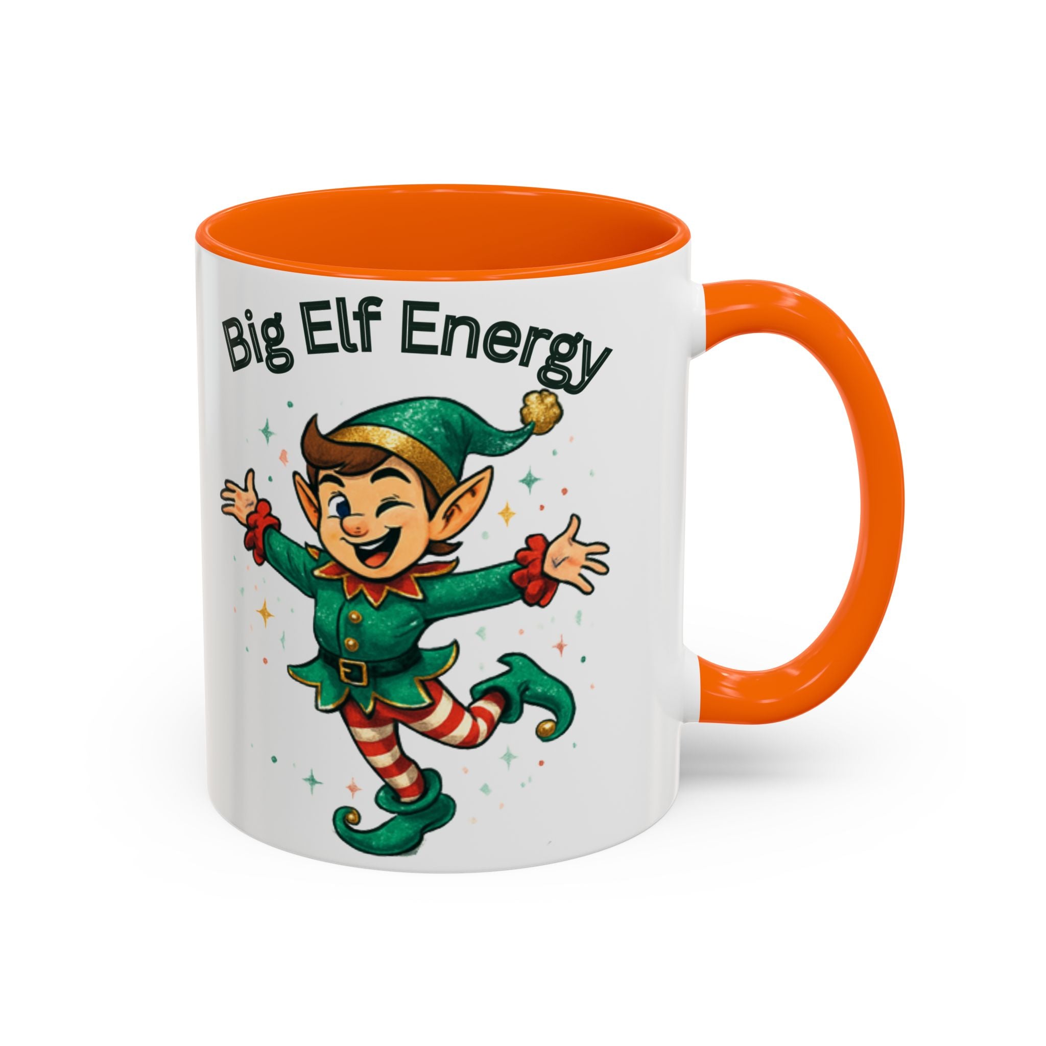 Big Elf Energy Coffee Mug — Holiday Christmas Elf Accent Mug (11/15oz)