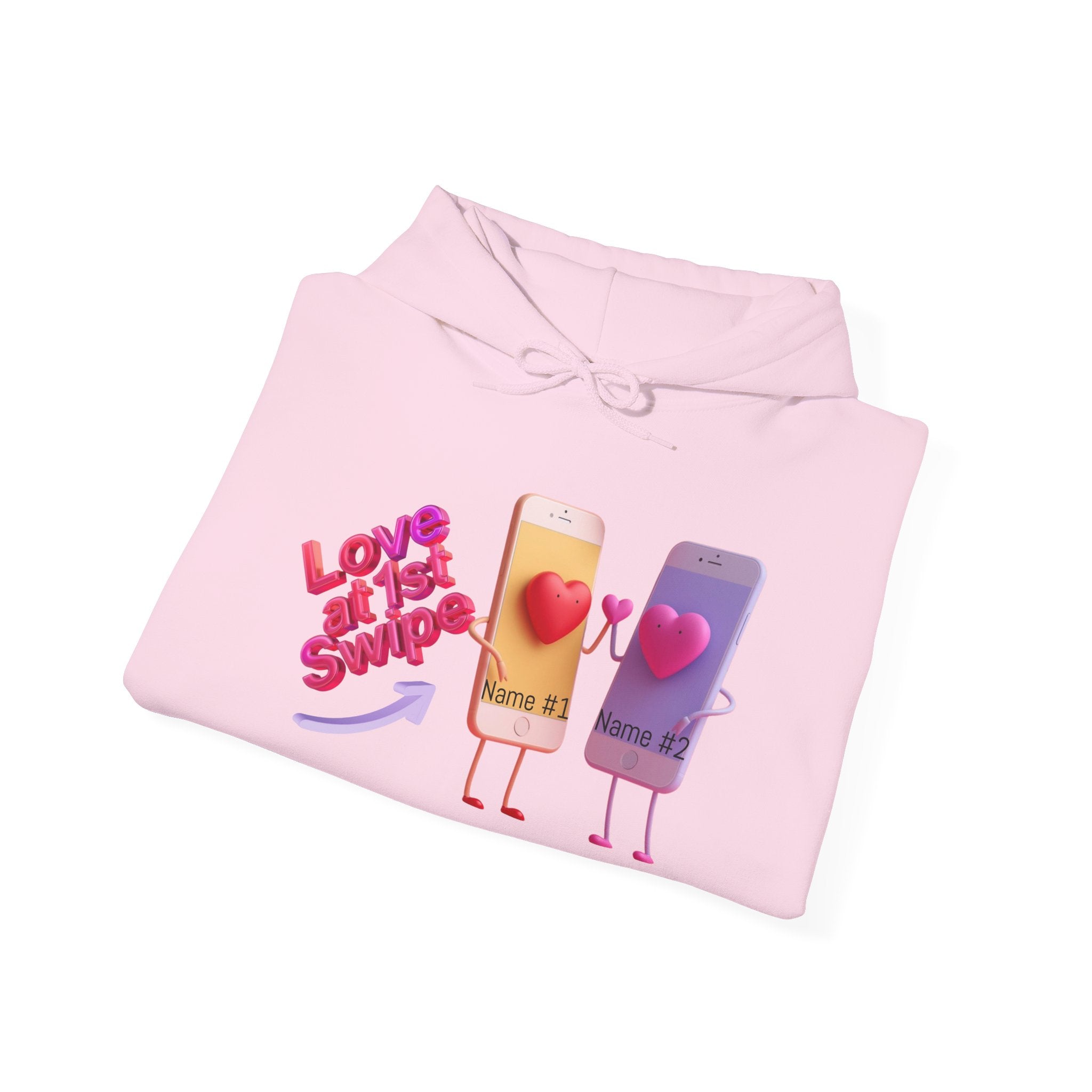 Love at First Swipe Hoodie Personalized Valentine