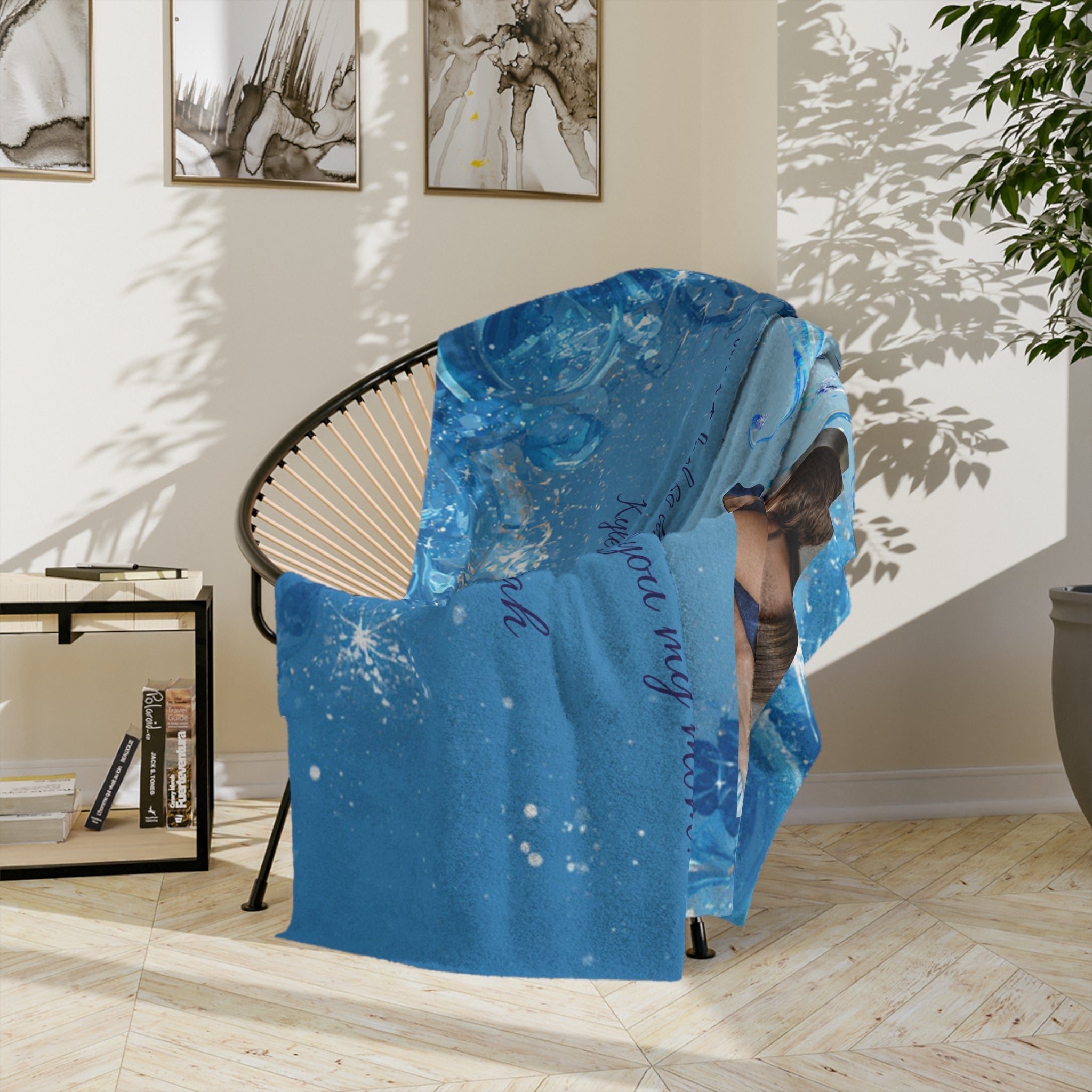 Mother's Day Velveteen Blanket — "Warmth Begins With Mom" Microfiber Throw