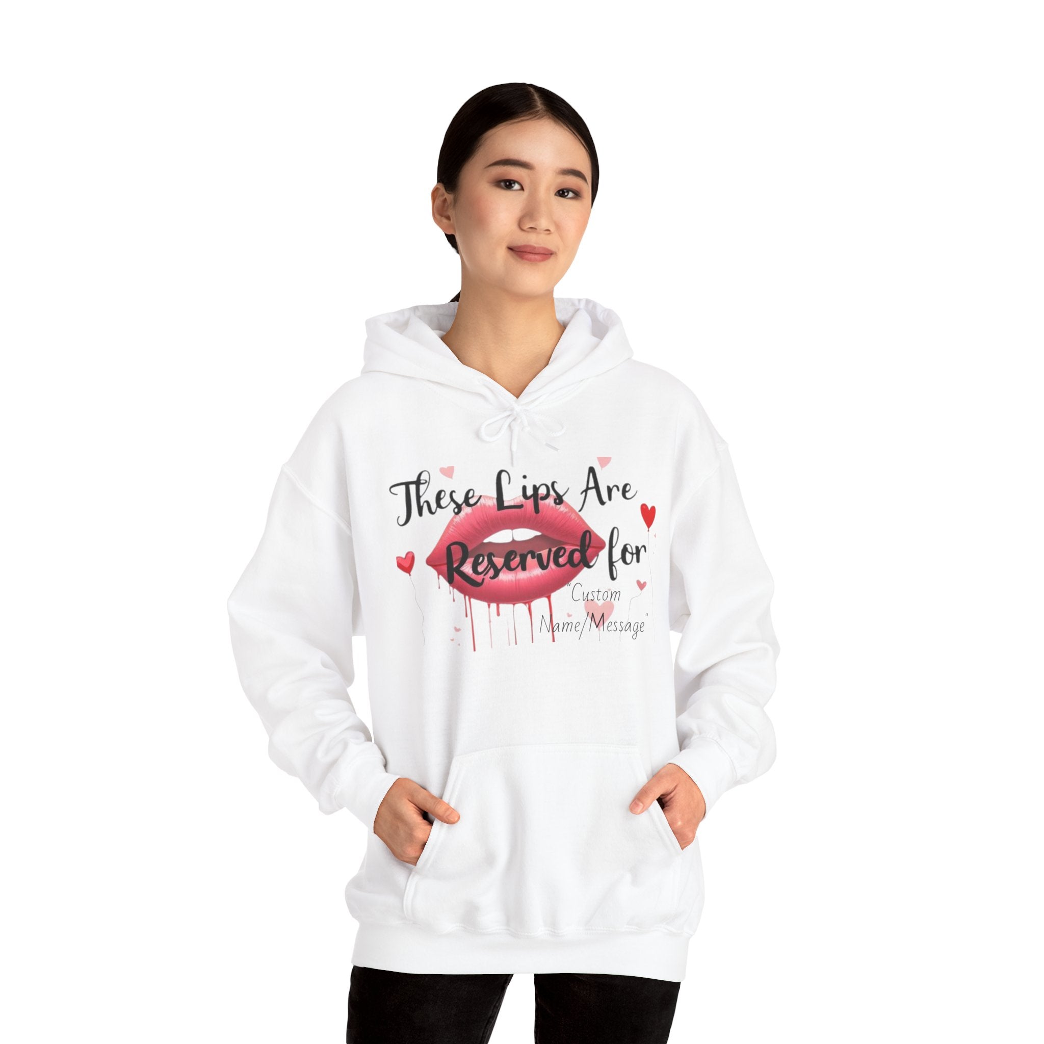 Personalized Hoodie. Lips, Valentine's Day