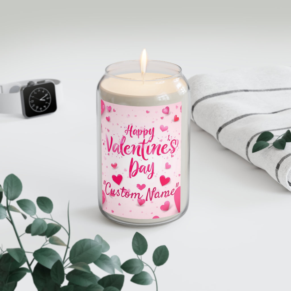 Valentine's Day Scented Soy Candle – Custom Name, 13.75oz