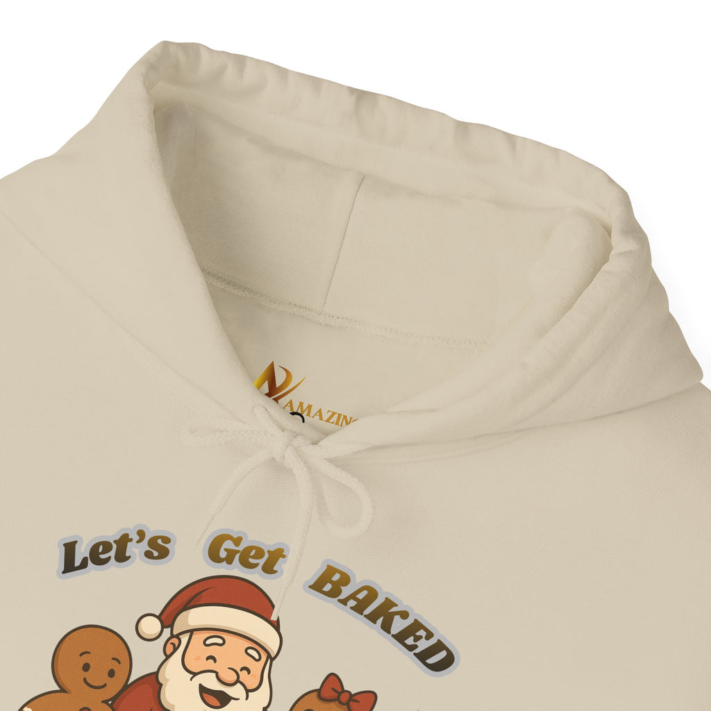 Adult Themed Santa Baking Hoodie — 'Let’s Get Baked' Christmas Attire