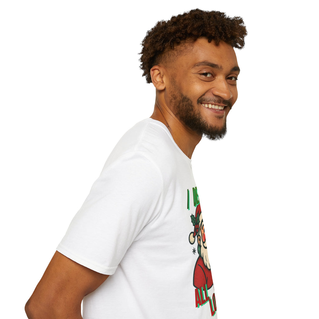 Adult Themed Santa T-Shirt - 'I Deliver All Night Long' Christmas Attire