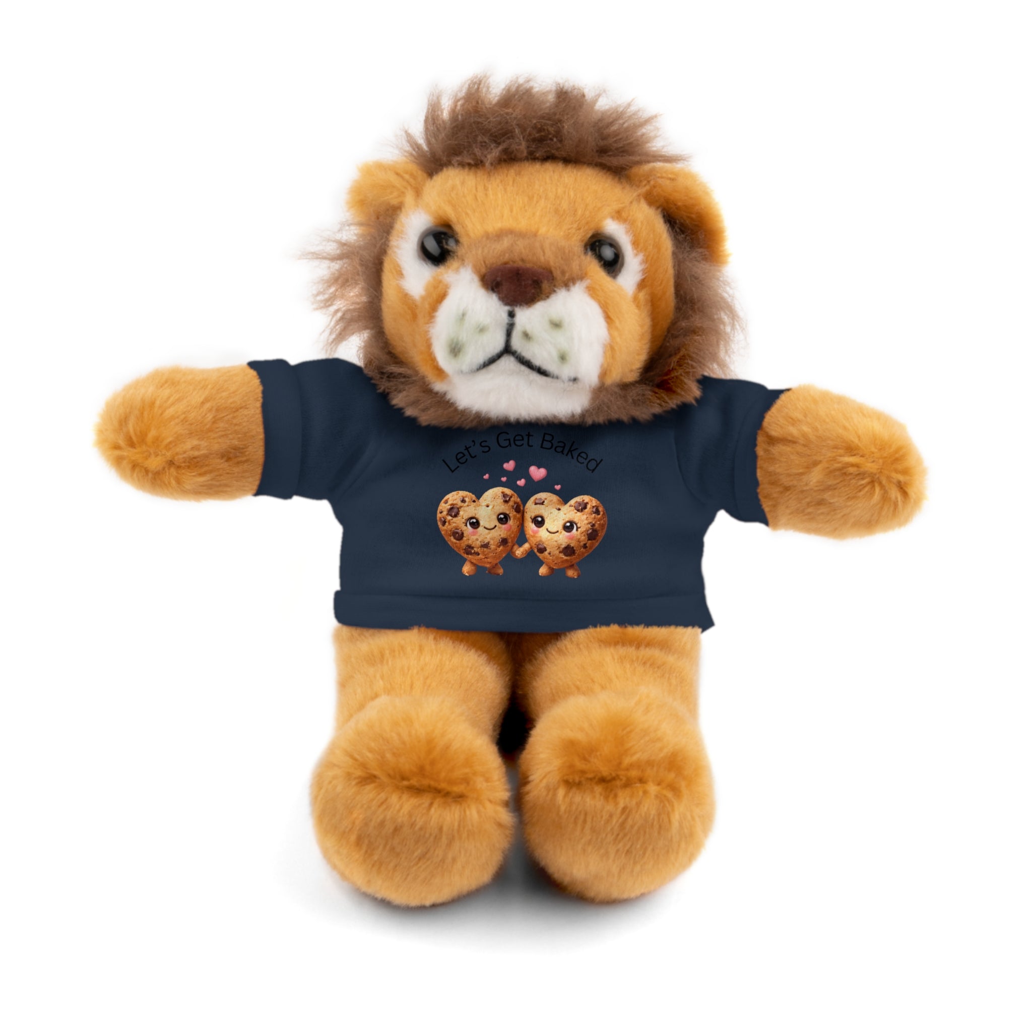 Plush Animal with "Let's Get Baked" Cookie Tee Stuffed Animal