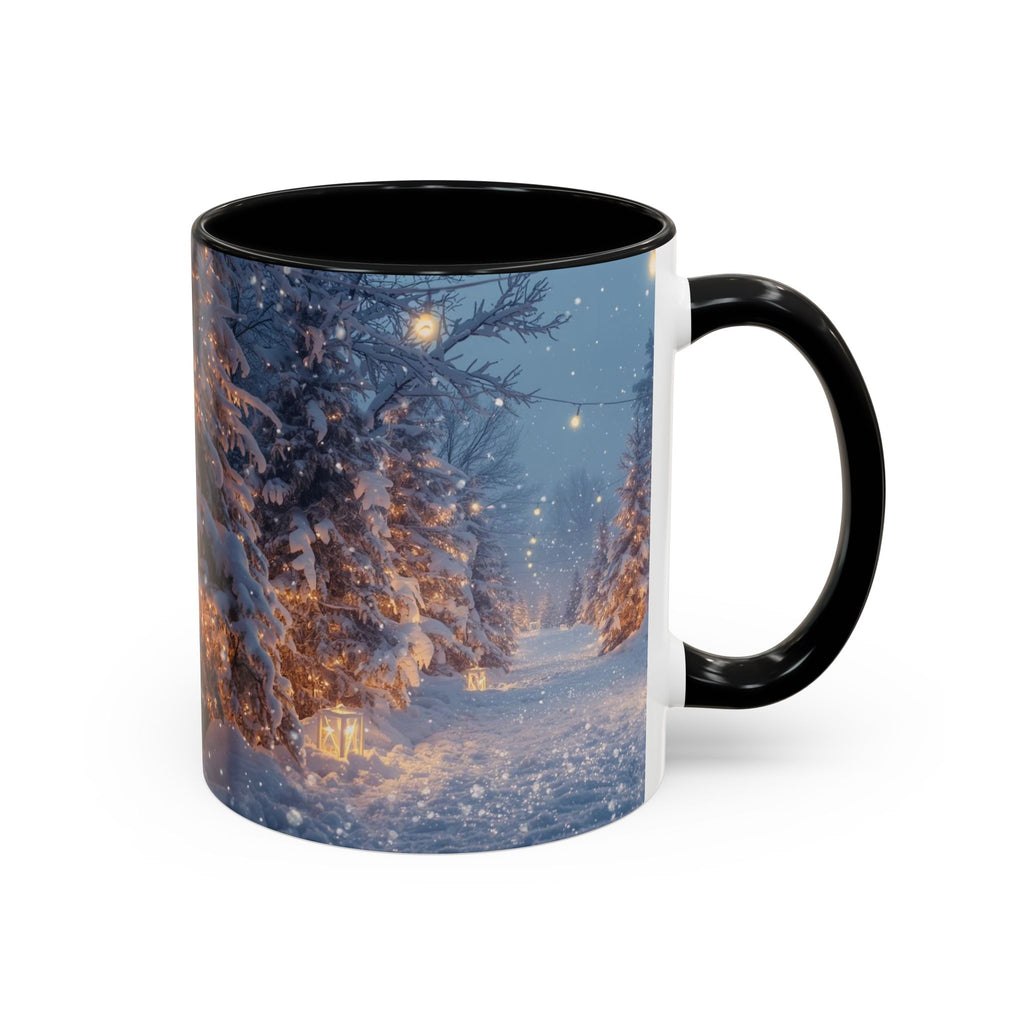 Winter Snowy Forest Coffee Mug — Cozy Holiday Evening Accent Mug