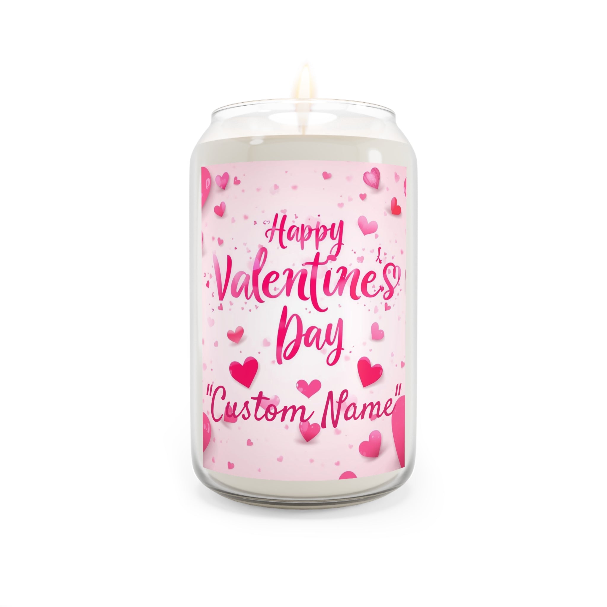 Valentine's Day Scented Soy Candle – Custom Name, 13.75oz