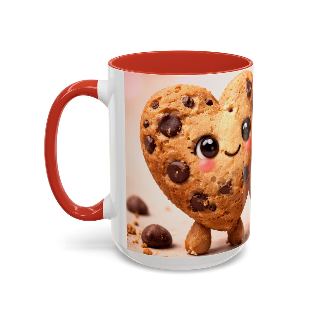 Heart Chocolate Chip Cookies Mug | Accent Coffee Mug, Valentines