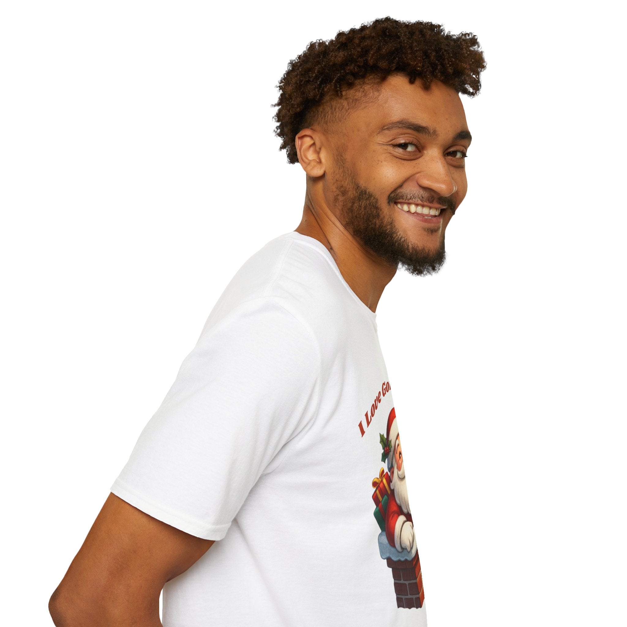 Adult Themed Santa Chimney T-Shirt - 'I Love Going Down' Christmas Attire