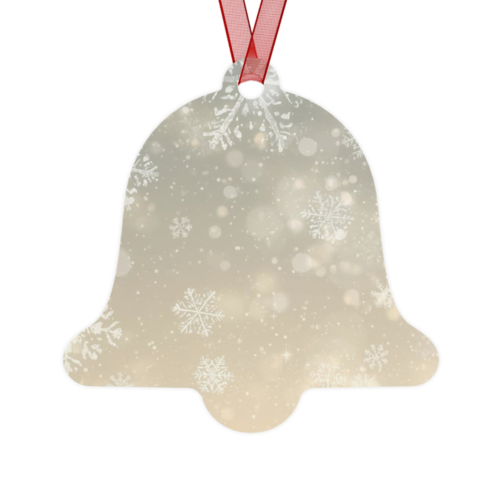 Snowflake Bell Metal Ornament — Elegant Winter Holiday Decoration