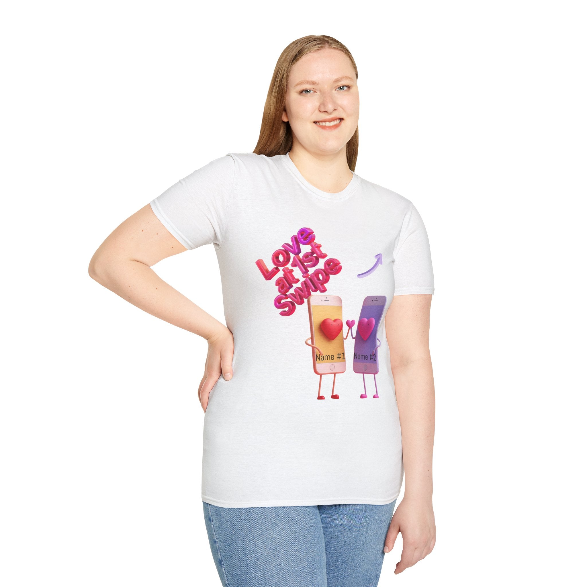 Personalized "Love at First Swipe" T-Shirt - Valentine's Day