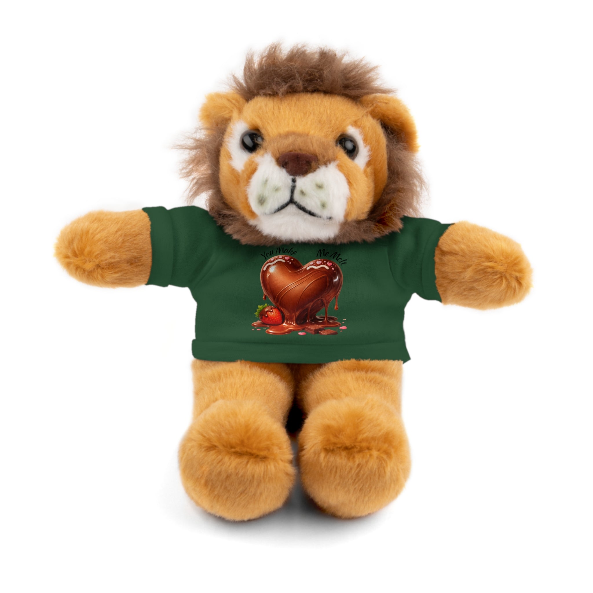 Valentine’s Chocolate Heart Plush with Tee — Stuffed Animal Gift