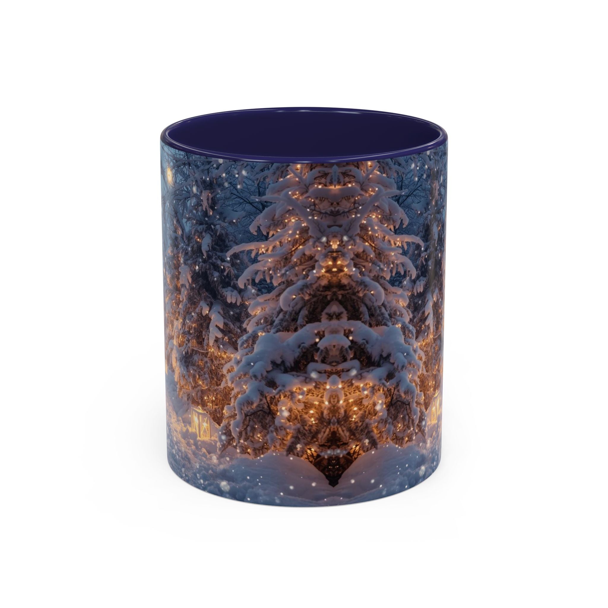 Winter Snowy Forest Coffee Mug — Cozy Holiday Evening Accent Mug