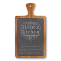 Personalized 'Mom's Kitchen' Engraved Charcuterie Board — Custom Message Cutting/Serving Paddle, Gift for Mother's Day & Housewarming