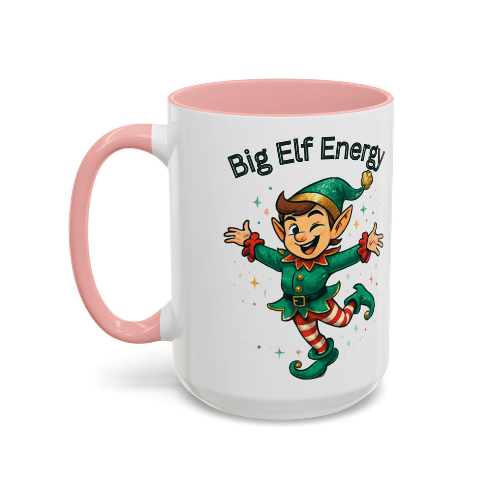 Big Elf Energy Coffee Mug — Holiday Christmas Elf Accent Mug (11/15oz)