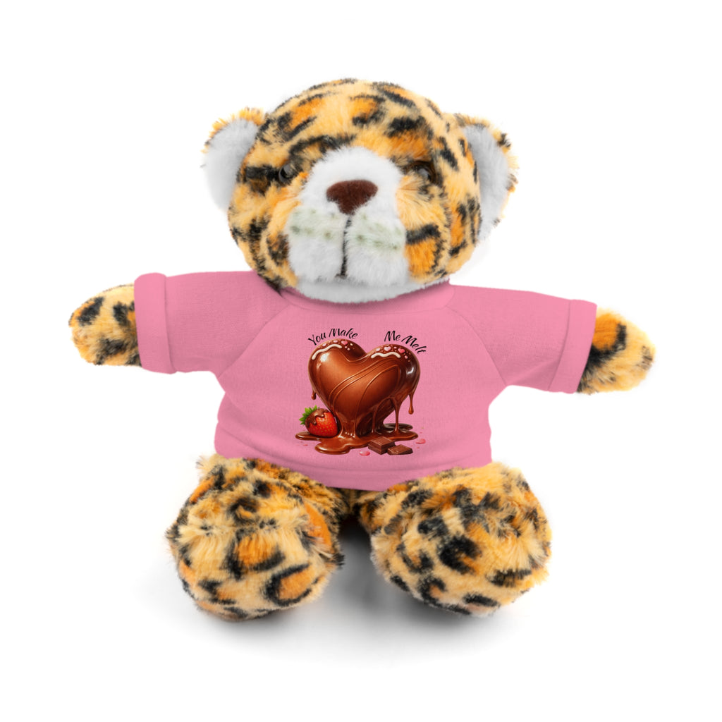 Valentine’s Chocolate Heart Plush with Tee — Stuffed Animal Gift