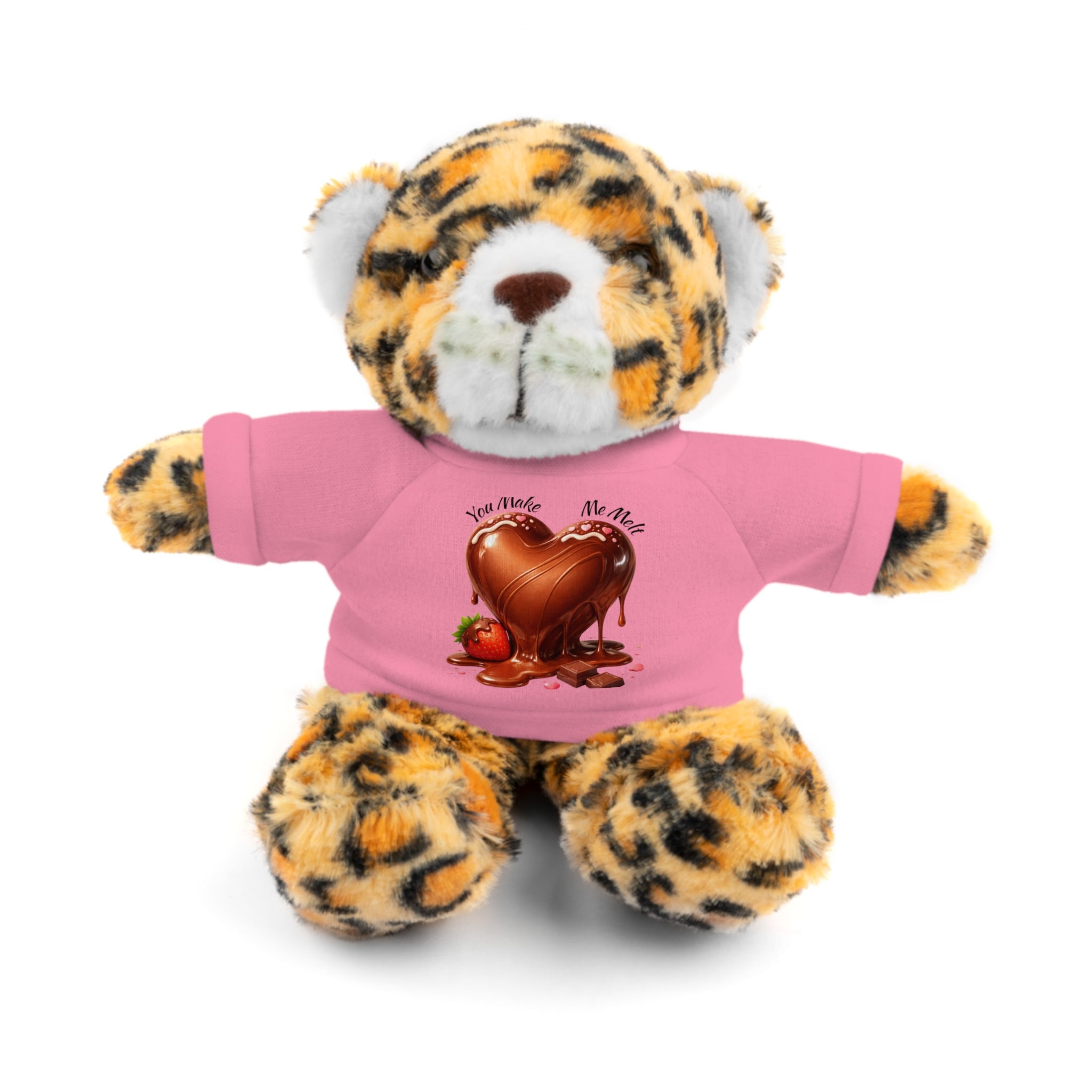 Valentine’s Chocolate Heart Plush with Tee — Stuffed Animal Gift