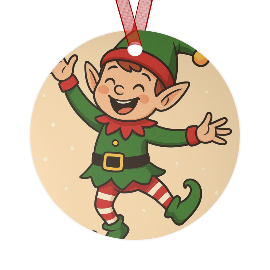 Dancing Elf Bell Metal Ornament – Cute Christmas Tree Decoration