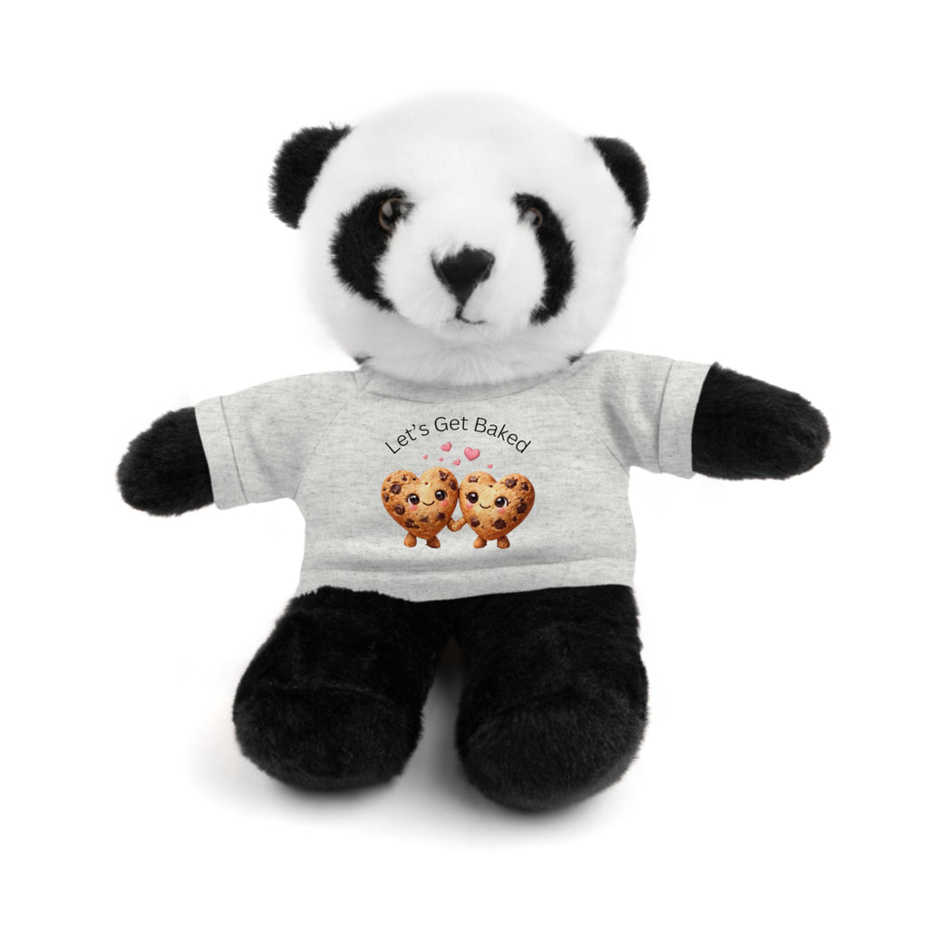 Plush Animal with "Let's Get Baked" Cookie Tee Stuffed Animal