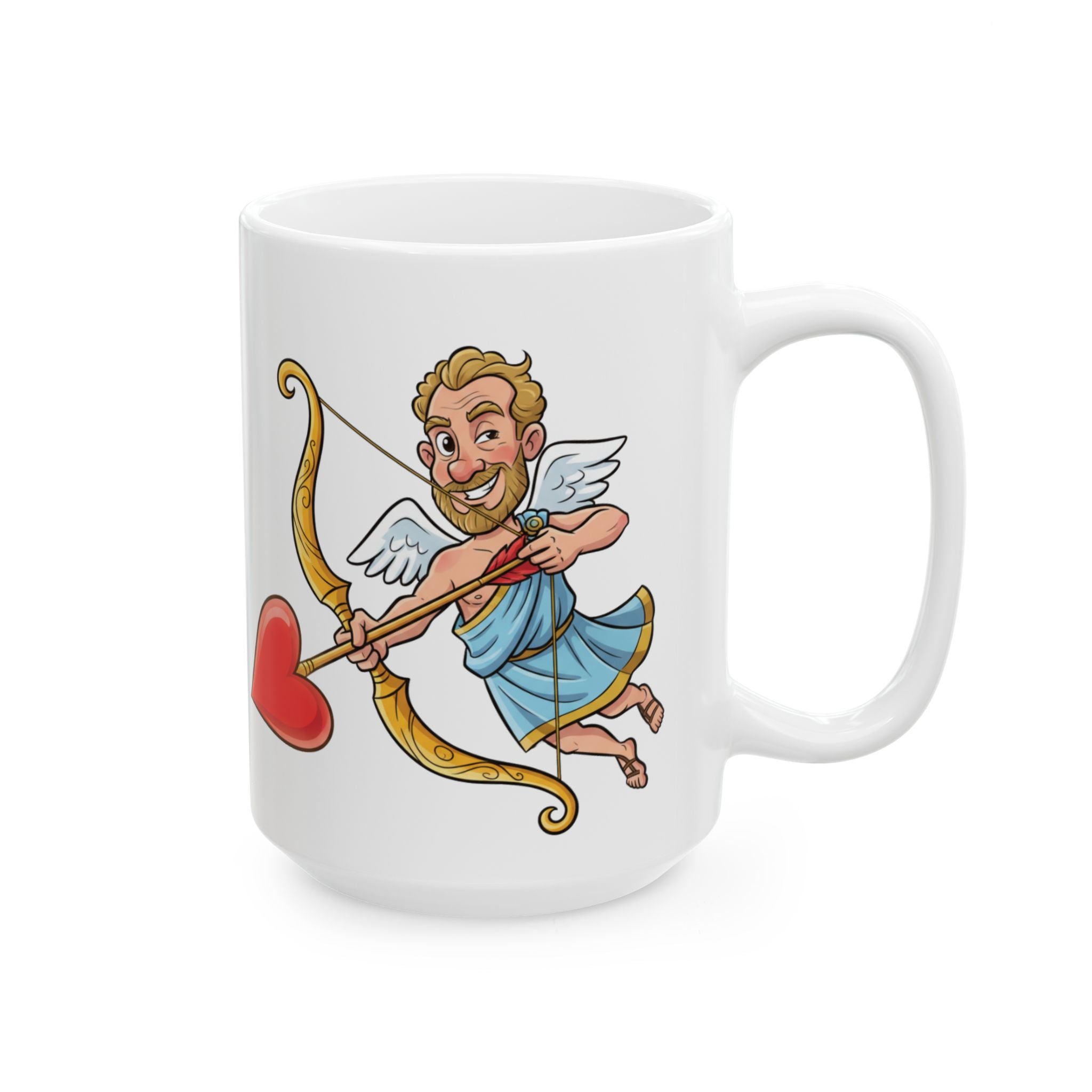 Valentine Cupid Ceramic Mug — "I’d Like To Take You To The Sweet" Romantic Coffee Cup