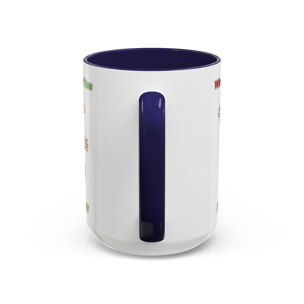 When I Think Of You I Touch My Elf Mug — Funny Christmas Coffee Cup (11/15oz)