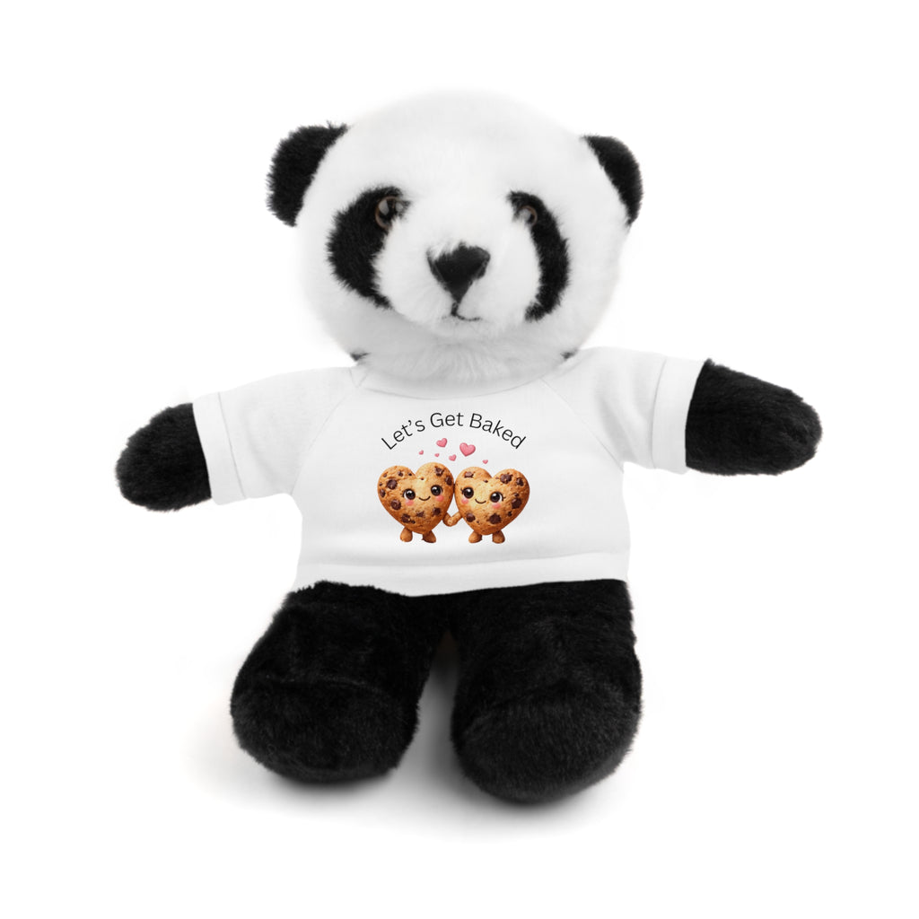 Plush Animal with "Let's Get Baked" Cookie Tee Stuffed Animal