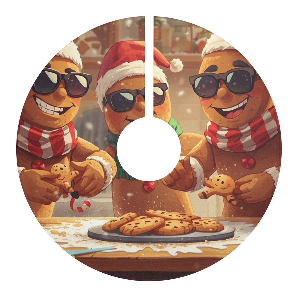 Gingerbread Cookie Party Christmas Tree Skirt