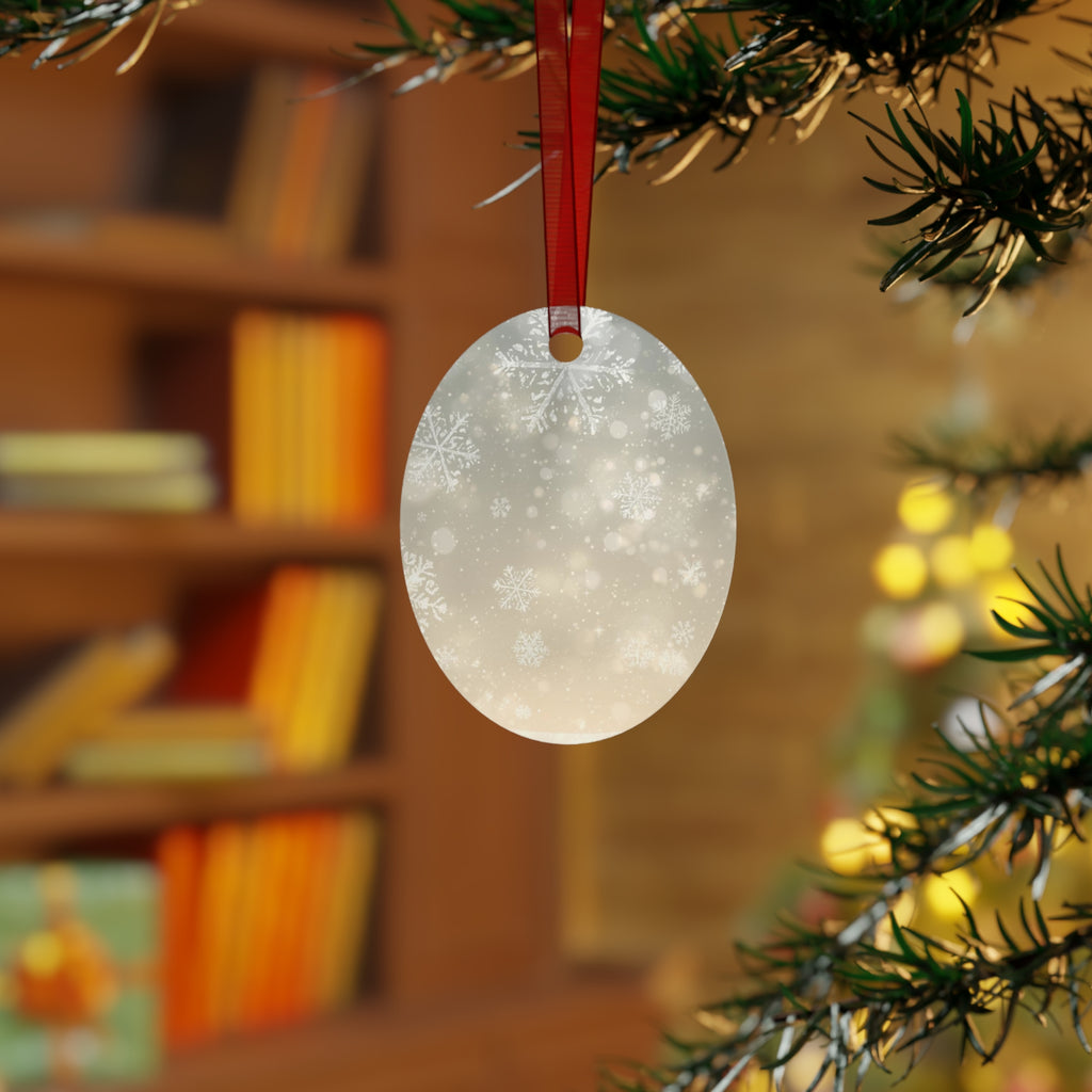 Snowflake Bell Metal Ornament — Elegant Winter Holiday Decoration