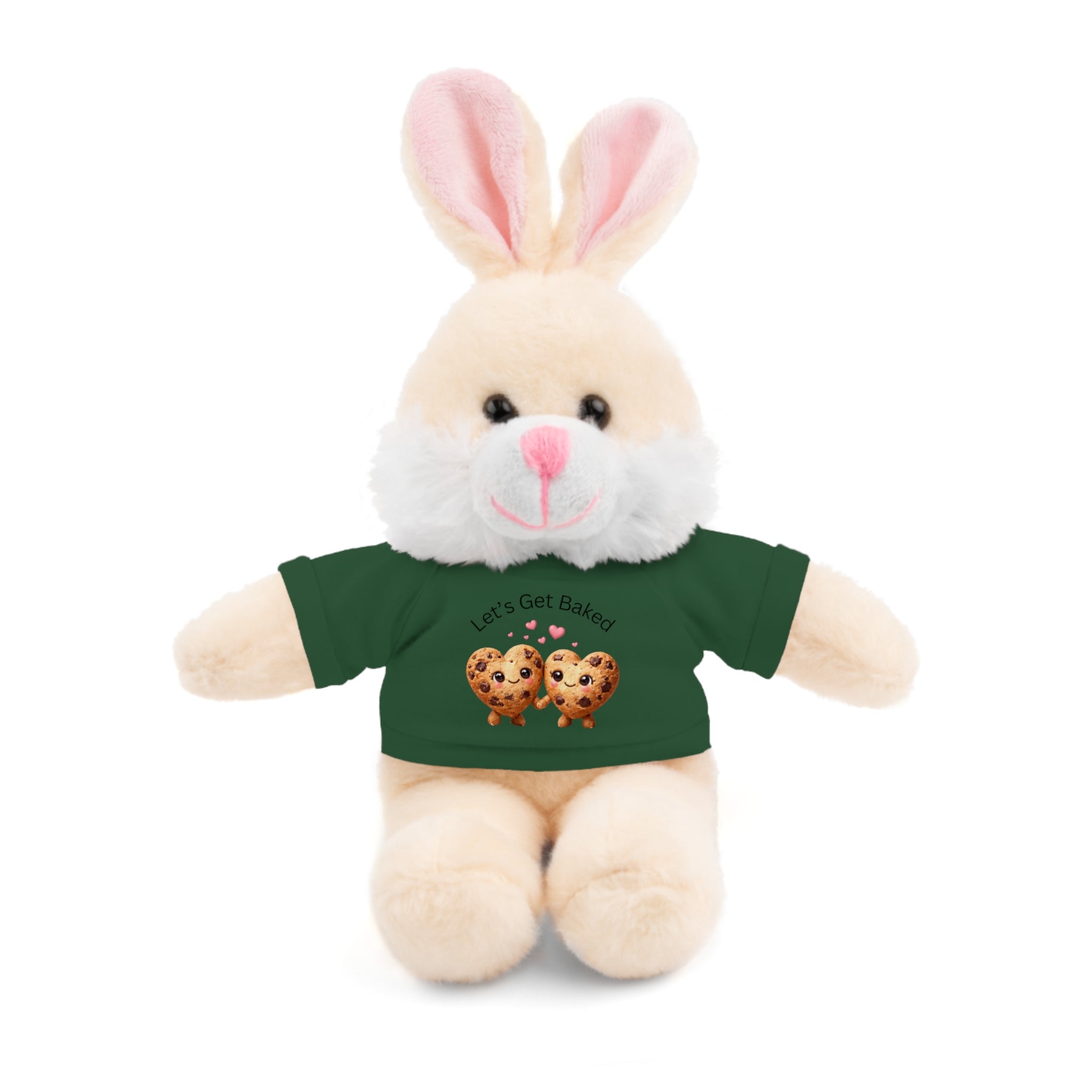 Plush Animal with "Let's Get Baked" Cookie Tee Stuffed Animal