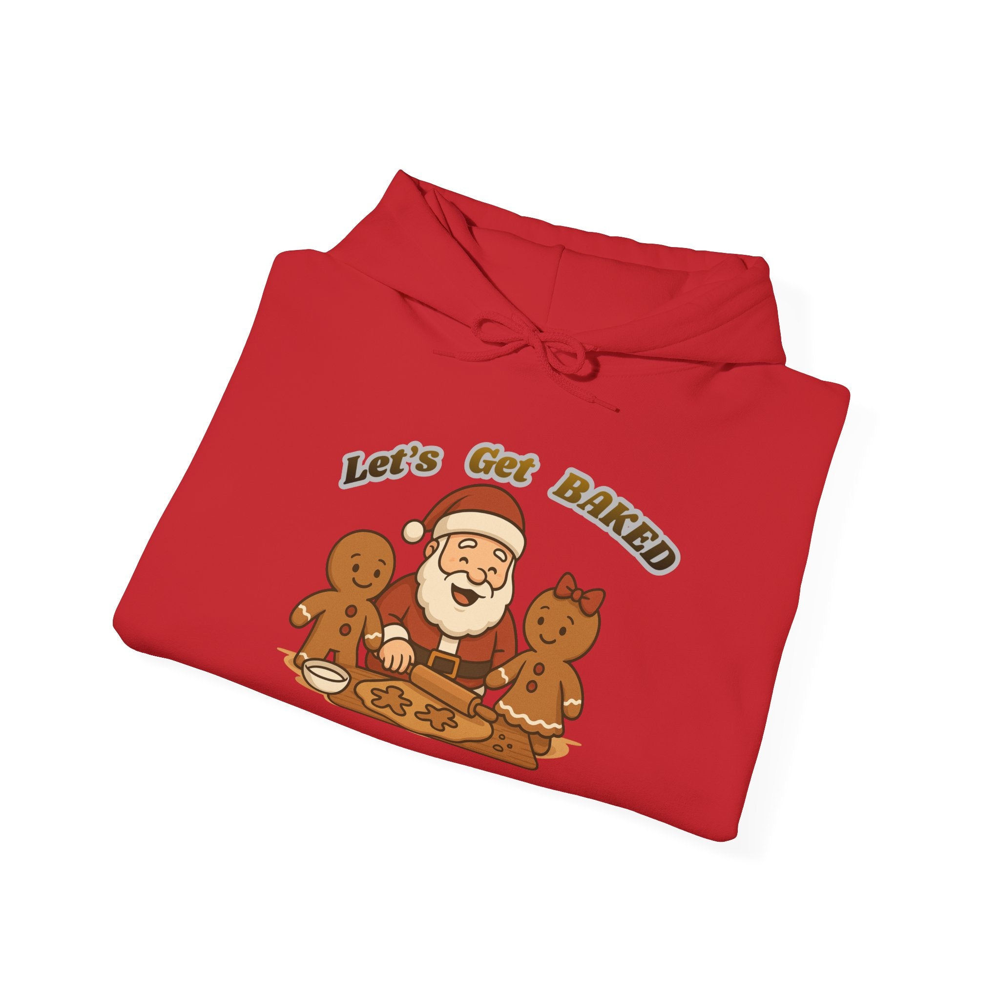 Adult Themed Santa Baking Hoodie — 'Let’s Get Baked' Christmas Attire