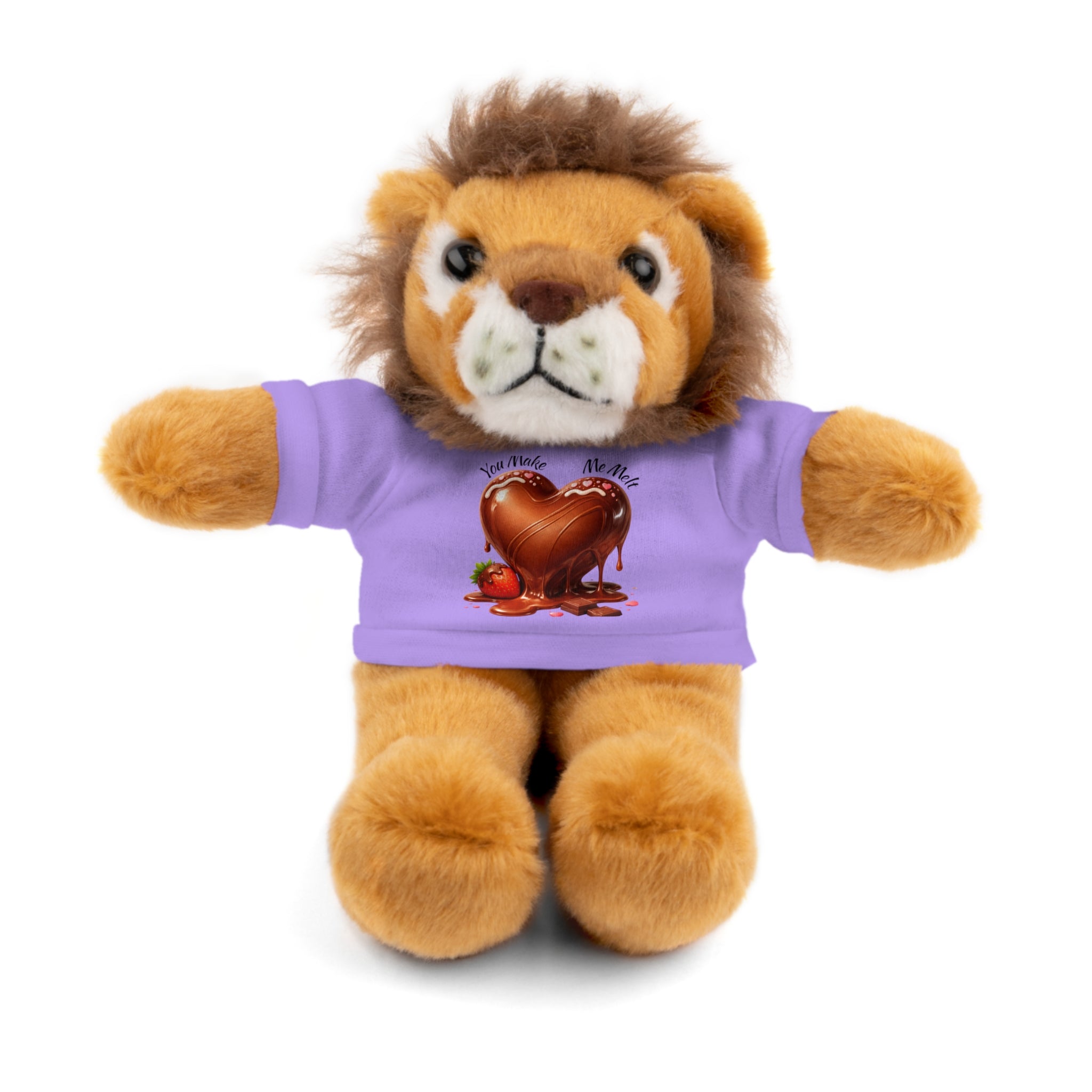 Valentine’s Chocolate Heart Plush with Tee — Stuffed Animal Gift