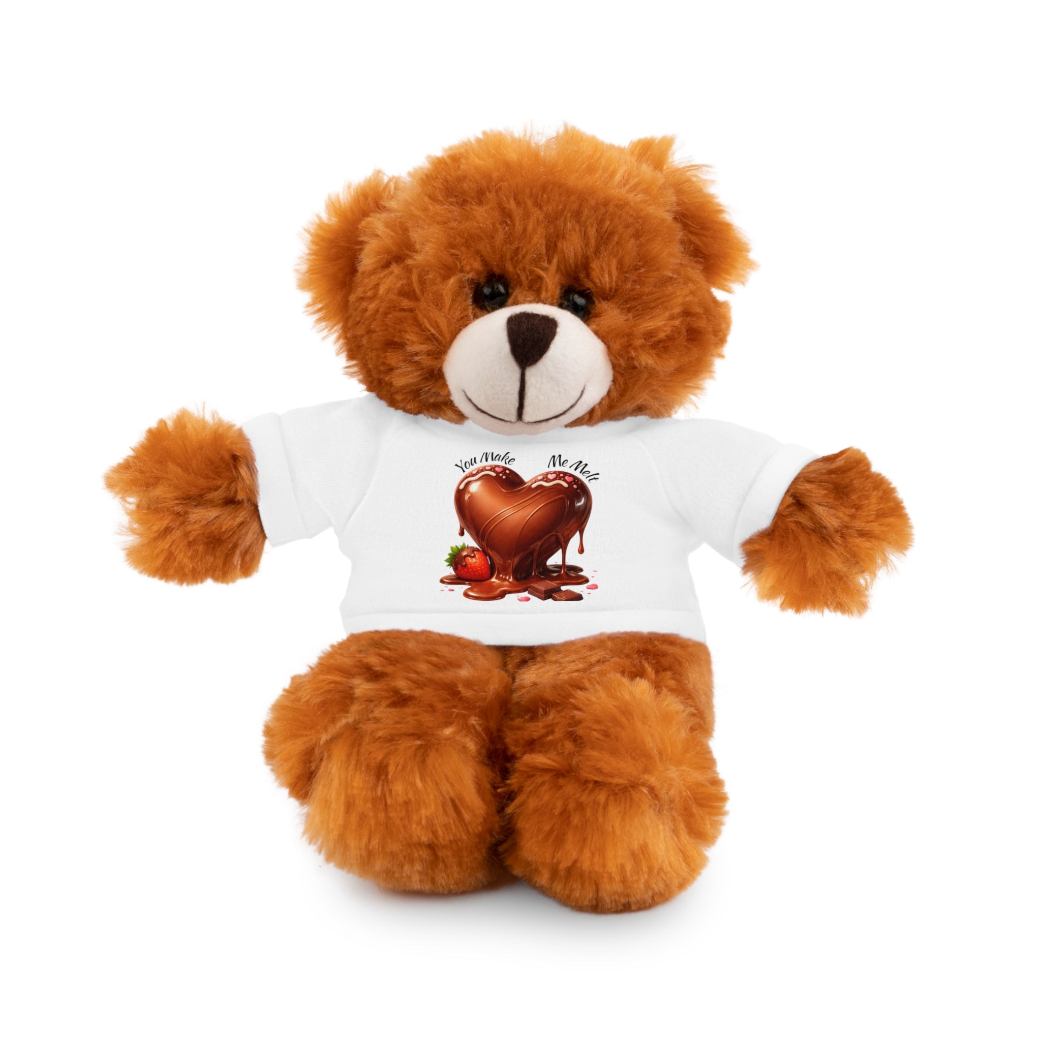 Valentine’s Chocolate Heart Plush with Tee — Stuffed Animal Gift