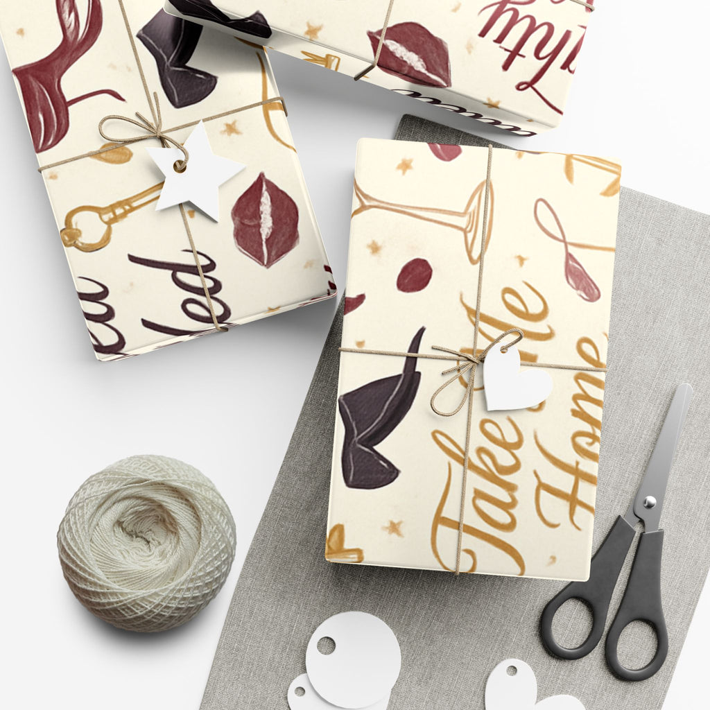 Flirty ‘Naughty But Nice’ Gift Wrap Paper - 29" x 20"