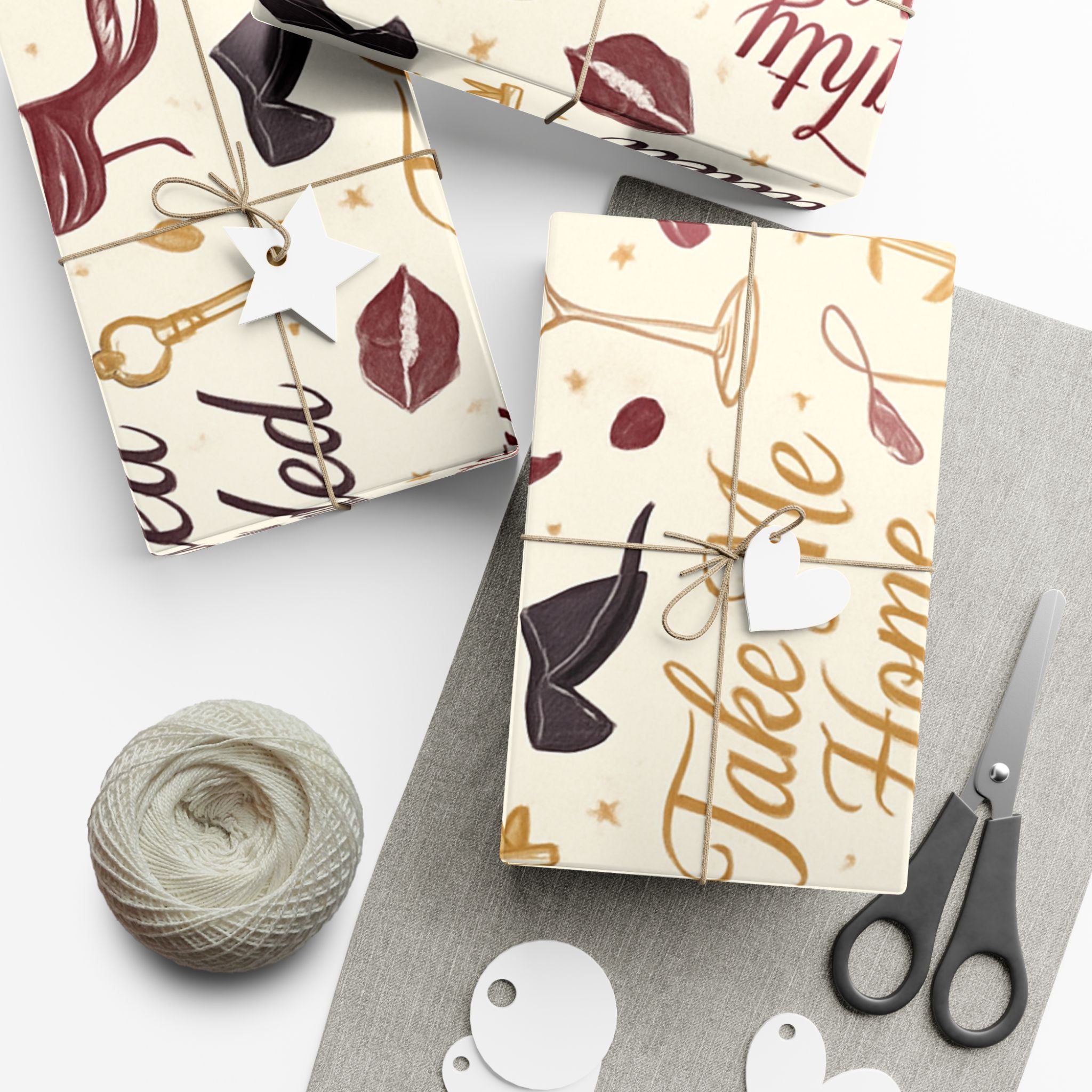 Flirty ‘Naughty But Nice’ Gift Wrap Paper - 29" x 20"