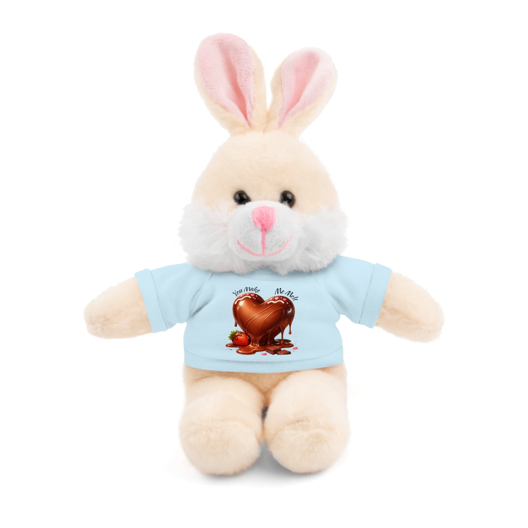 Valentine’s Chocolate Heart Plush with Tee — Stuffed Animal Gift