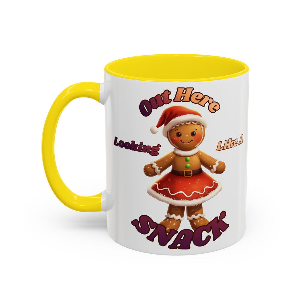 Festive Gingerbread Holiday Gift (11/15 oz) - 'Out Here Looking Like A Snack' Coffee Mug