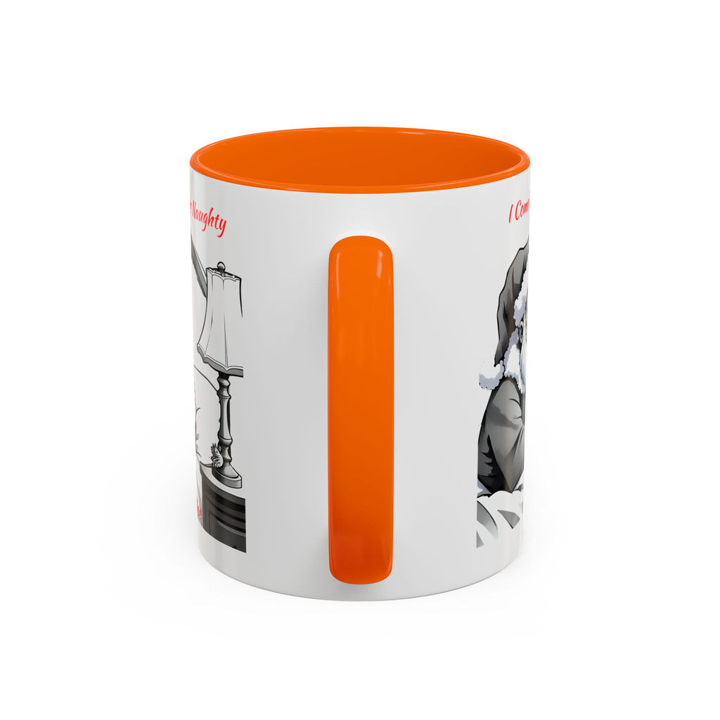Santa Naughty Coffee Mug - "I Come When You're Naughty" Holiday Accent Mug (11/15oz)