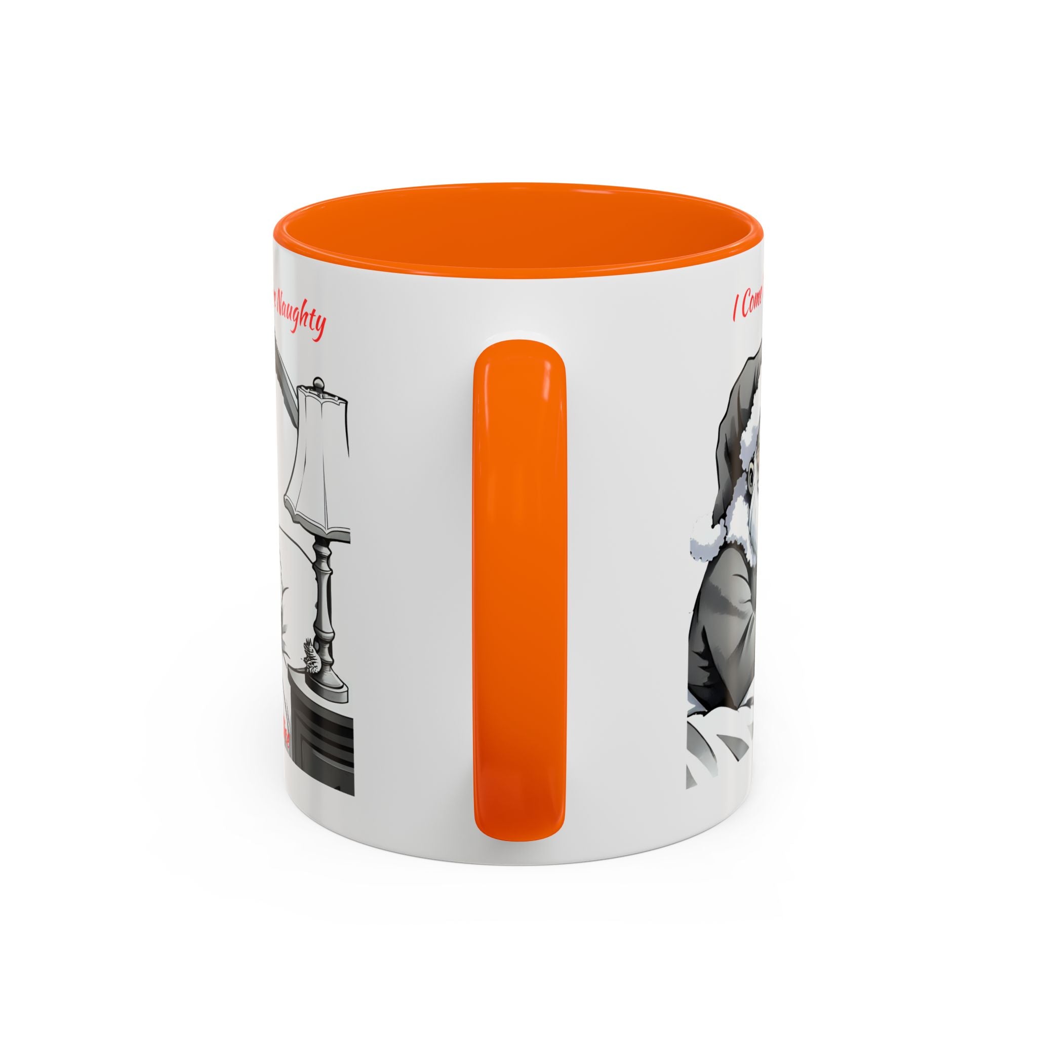 Santa Naughty Coffee Mug - "I Come When You're Naughty" Holiday Accent Mug (11/15oz)