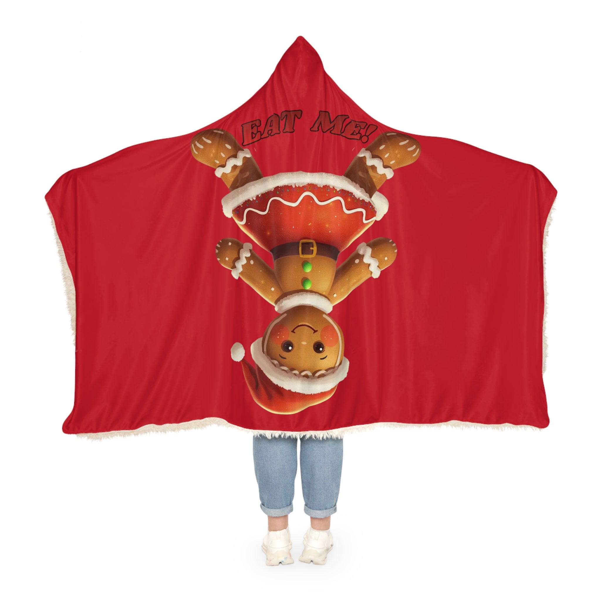 Gingerbread Girl Hooded Snuggle Blanket – Cute 'Eat Me' Throw