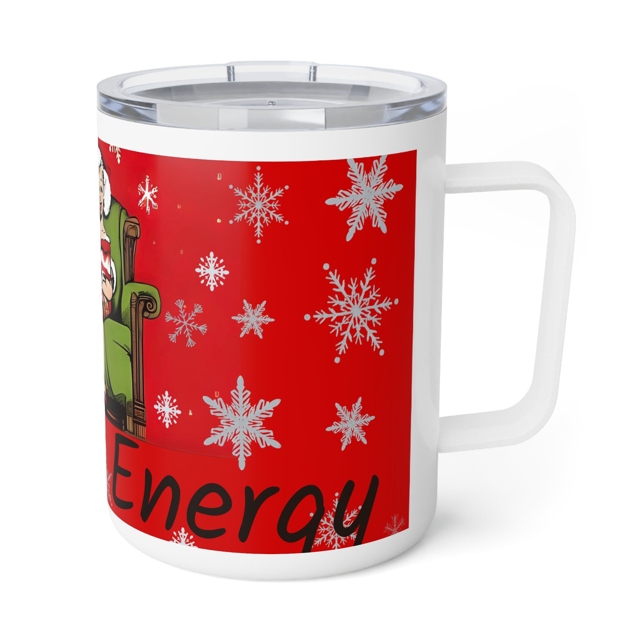 10oz Insulated Coffee Mug —Santa 'Big Nick Energy'