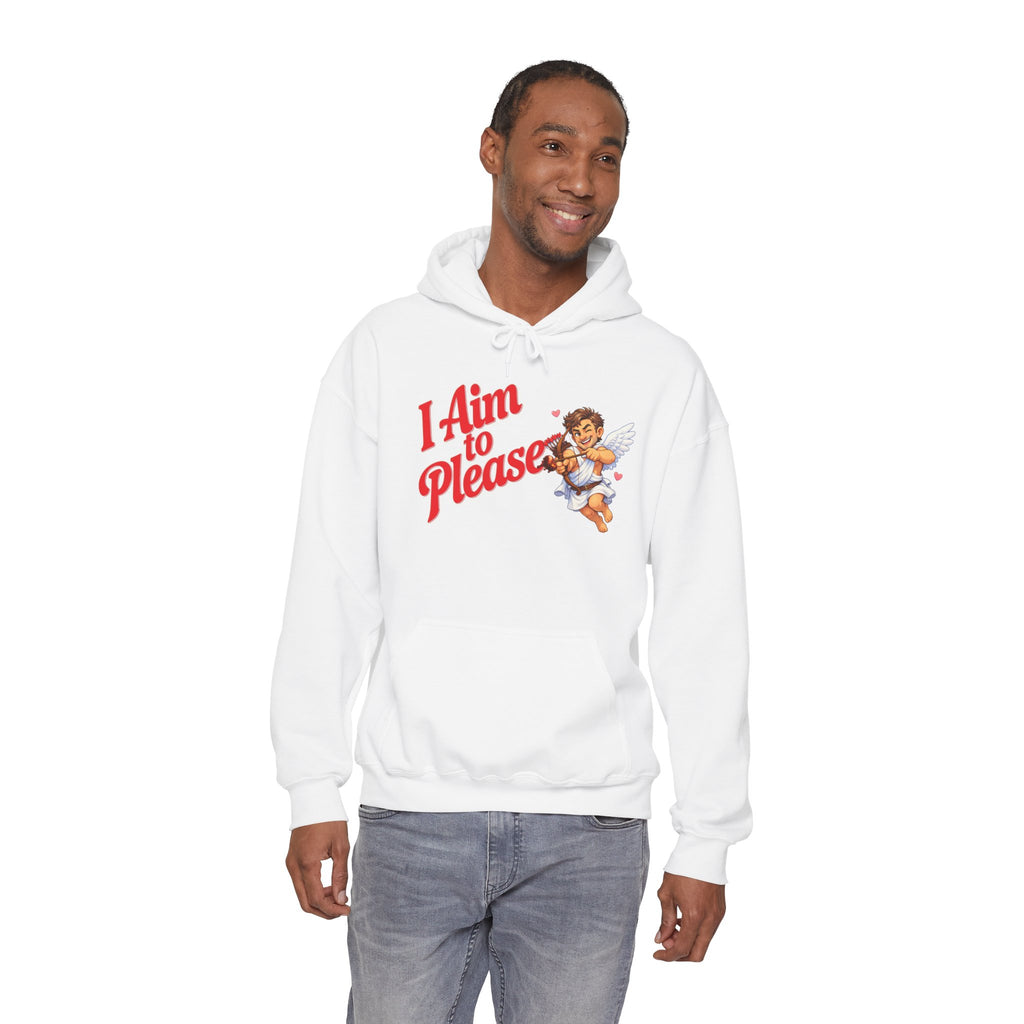 Valentines Day Cupid Hoodie - "I Aim To Please"