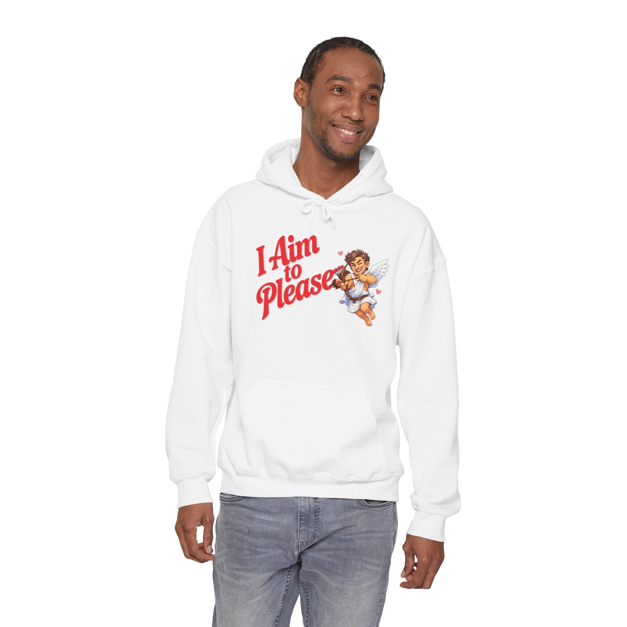 Valentines Day Cupid Hoodie - "I Aim To Please"