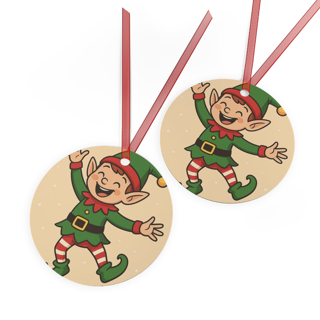 Dancing Elf Bell Metal Ornament – Cute Christmas Tree Decoration