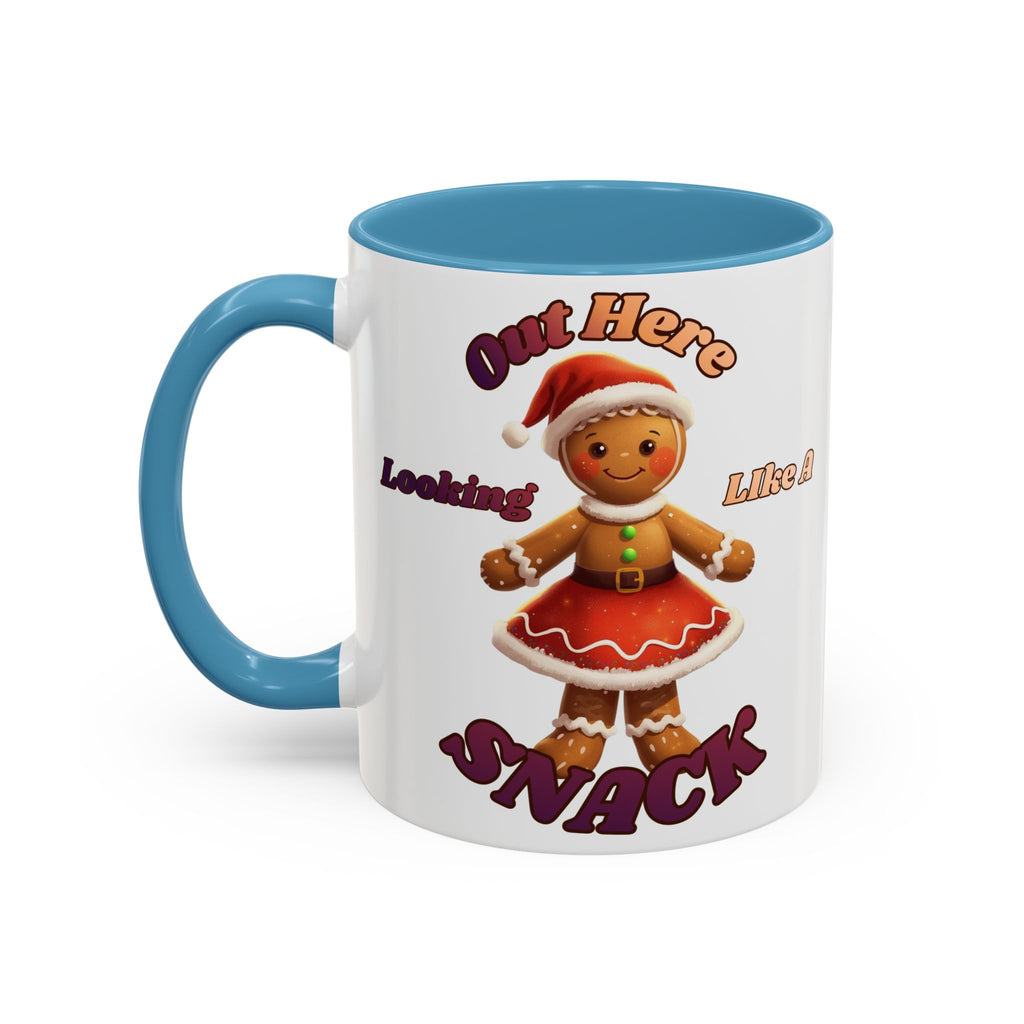 Festive Gingerbread Holiday Gift (11/15 oz) - 'Out Here Looking Like A Snack' Coffee Mug