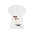 Adult Themed Milk & Cookies V-Neck Tee — 'I Put Out...And Santa Comes' Christmas Attire