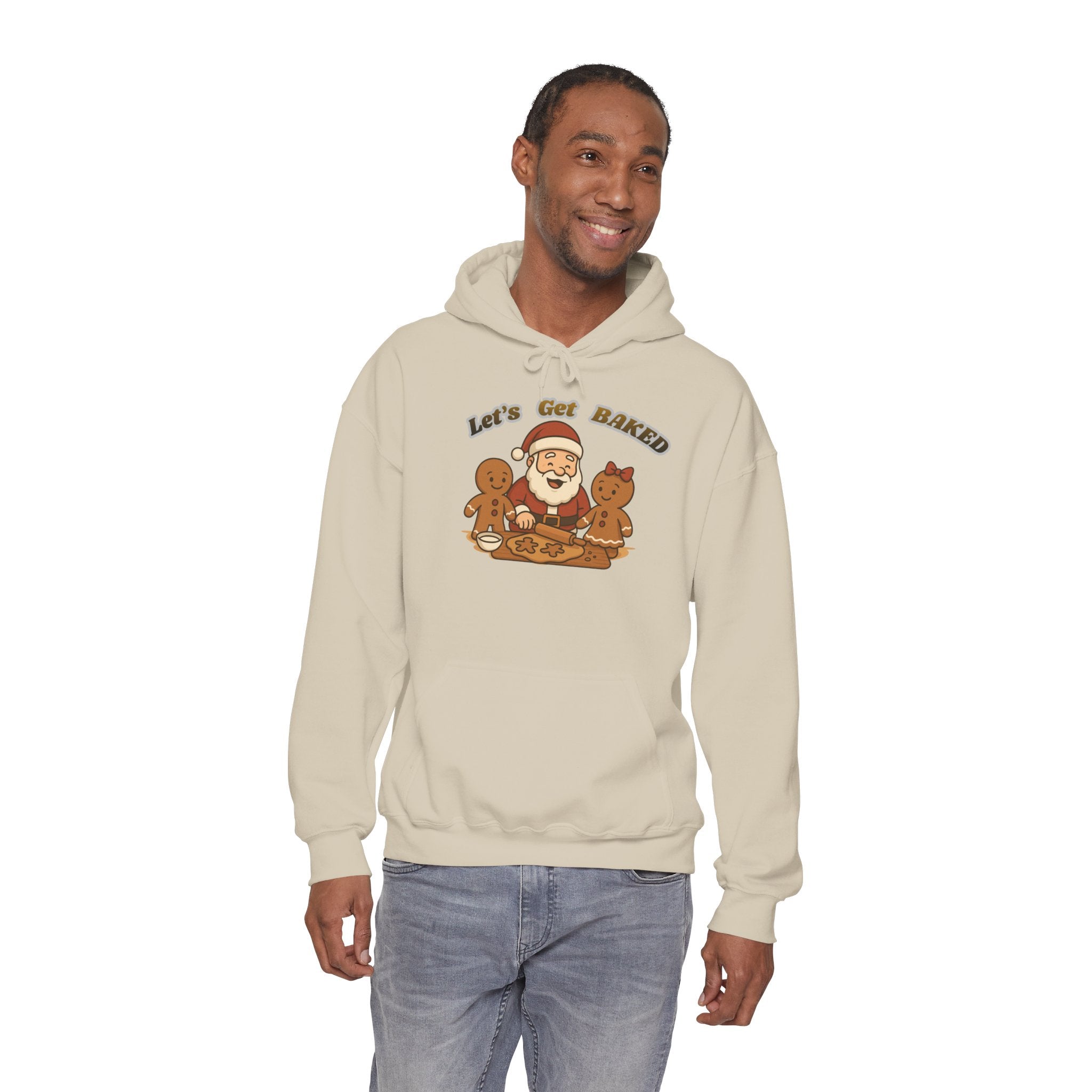 Adult Themed Santa Baking Hoodie — 'Let’s Get Baked' Christmas Attire