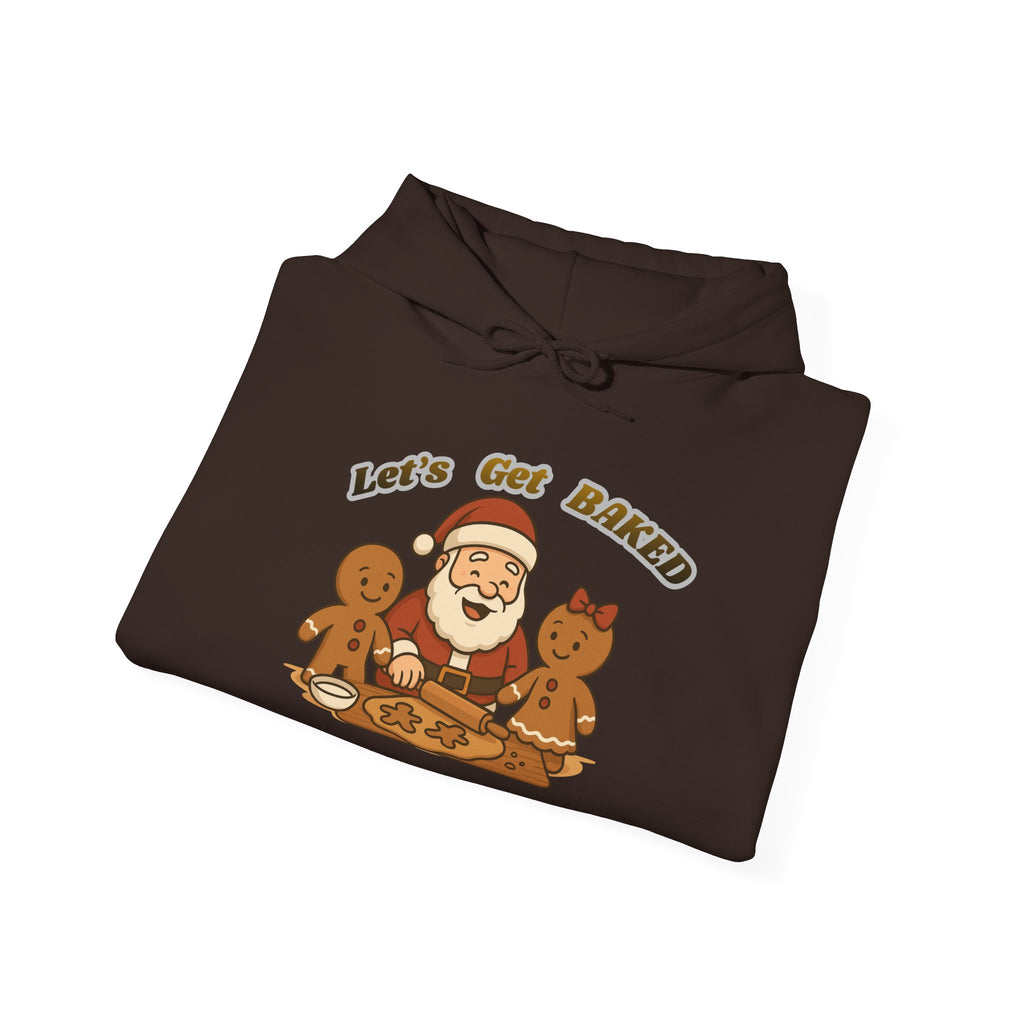 Adult Themed Santa Baking Hoodie — 'Let’s Get Baked' Christmas Attire