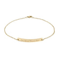 Engravable Curved Bar Anklet — Personalized Rose Gold or Black Chain