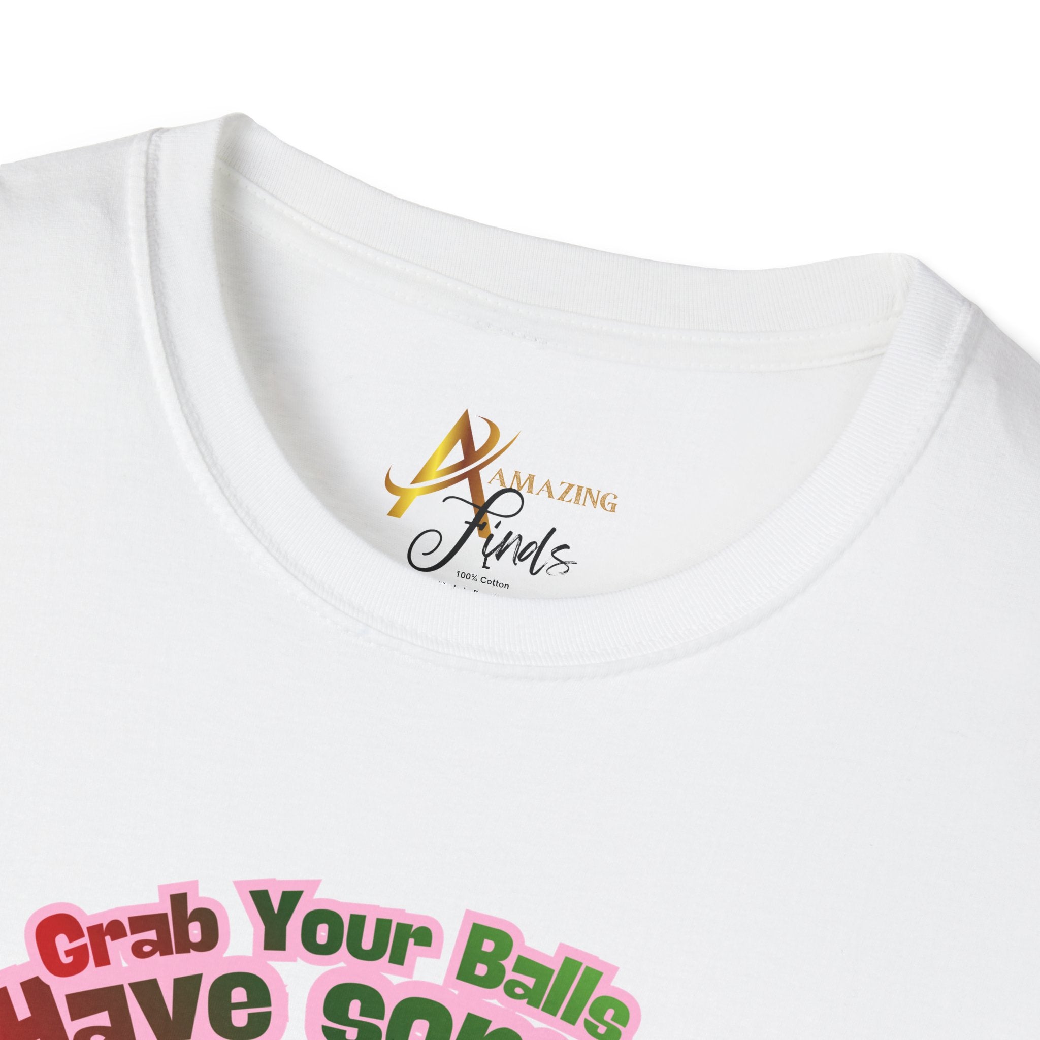 Adult Themed 2 Santa's Christmas T-Shirt — 'Grab Your Balls & Have Some Fun!'